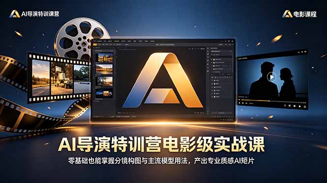 （18801期）AI导演特训营电影级实战课，零基础也能掌握分镜构图与主流模型用法，产出专业质感AI短片 - 臻优资源网