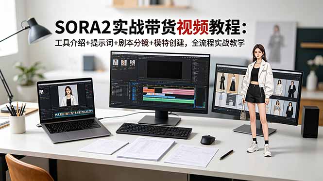（18718期）SORA2实战带货视频教程：工具介绍+提示词+剧本分镜+模特创建，全流程实战教学 - 臻优资源网