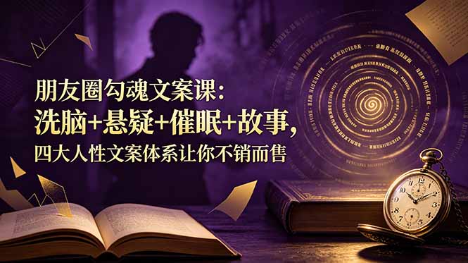 （19054期）朋友圈勾魂文案课：洗脑+悬疑+催眠+故事，四大人性文案体系让你不销而售 - 臻优资源网