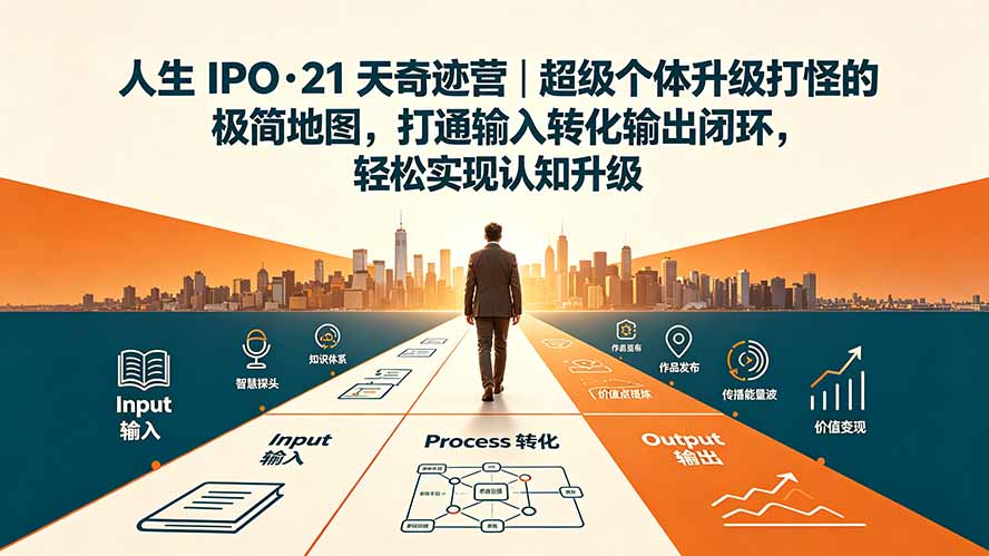 （19532期）人生 IPO-21 天奇迹营｜超级个体升级打怪的极简地图，打通输入转化输出闭环，轻松实现认知升级 - 臻优资源网