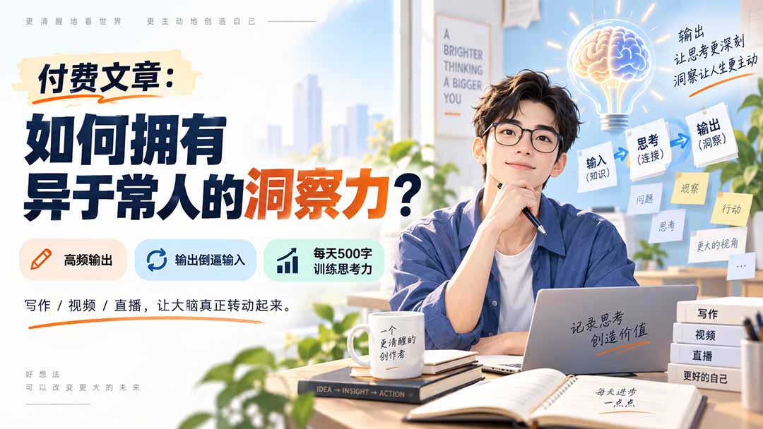 （20558期）付费文章：如何拥有异于常人的洞察力？ - 臻优资源网
