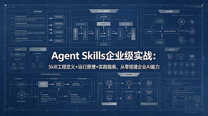 （18565期）Agent Skills企业级实战：Skill工程定义+运行原理+实践指南，从零搭建企业AI能力 - 臻优资源网