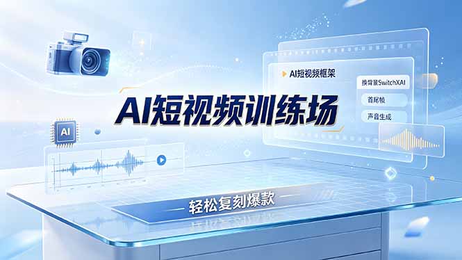 （19137期）老陈AI短视频训练场：AI短视频框架+换背景SwitchXAI+首尾帧+声音生成，轻松复刻爆款 - 臻优资源网