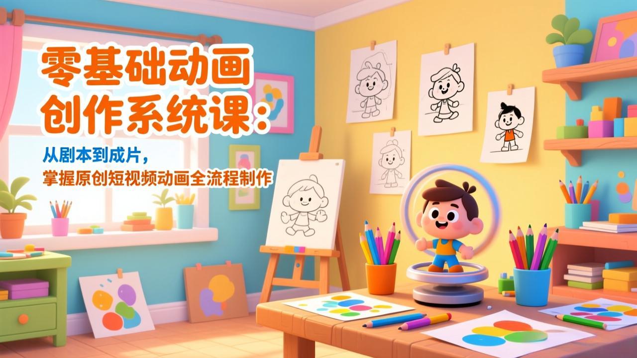 （17161期）零基础动画创作系统课：从剧本到成片，掌握原创短视频动画全流程制作 - 臻优资源网