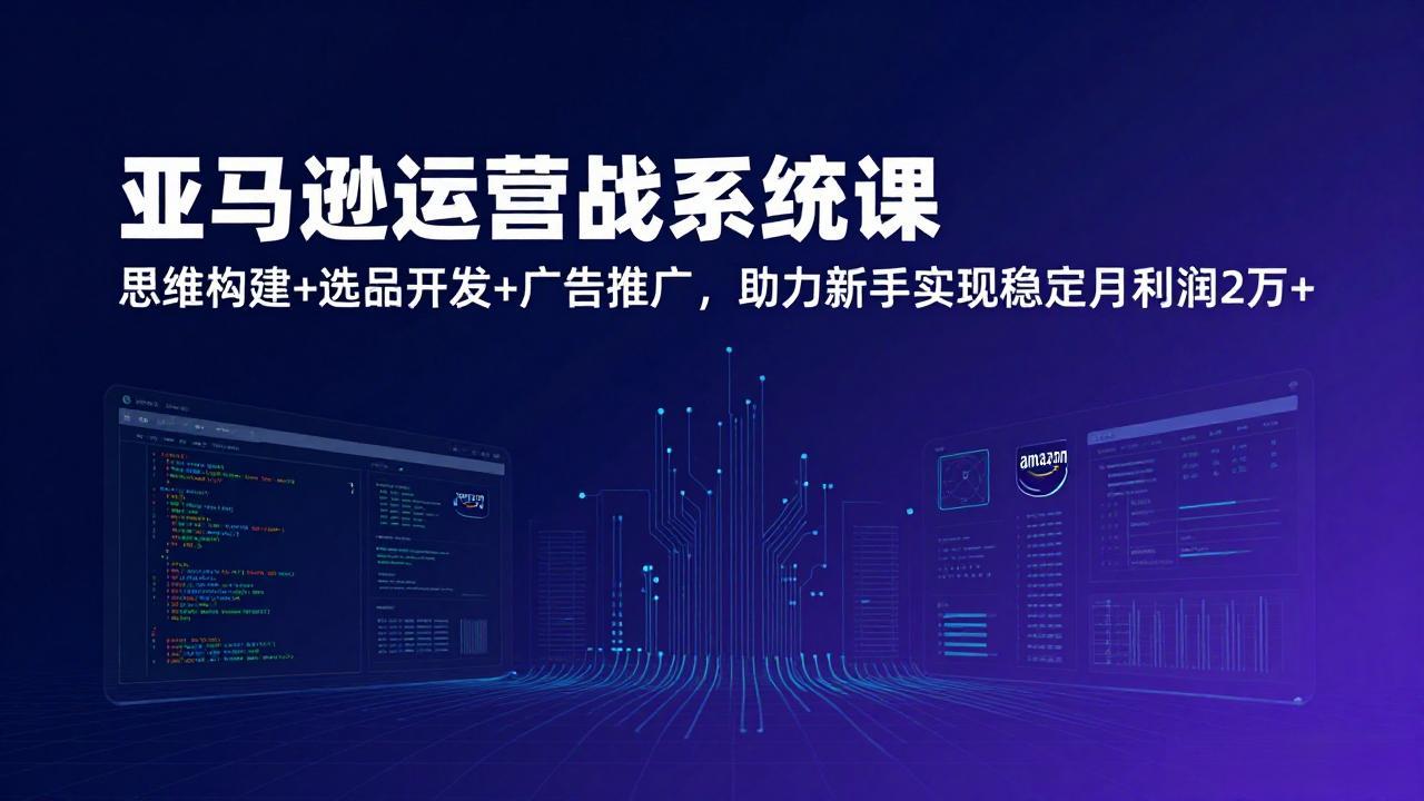 （17311期）亚马逊运营实战系统课，思维构建+选品开发+广告推广，助力新手实现稳定月利润2万+（更新） - 臻优资源网