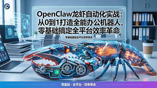 （17996期）OpenClaw龙虾自动化实战：从0到1打造全能办公机器人，零基础搞定全平台效率革命 - 臻优资源网