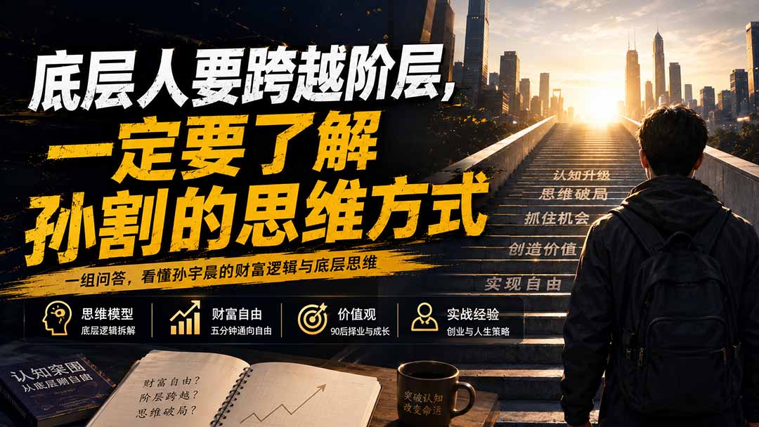 （20040期）付费文章：底层人要跨越阶层，一定要了解孙割的思维方式 - 臻优资源网