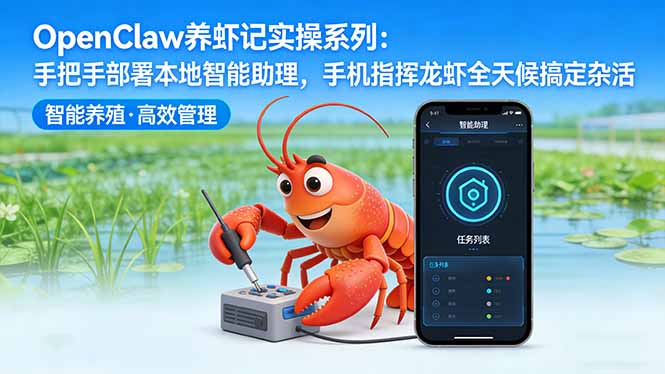 （17846期）OpenClaw养虾记实操系列-更新：手把手部署本地智能助理，手机指挥龙虾全天候搞定杂活 - 臻优资源网