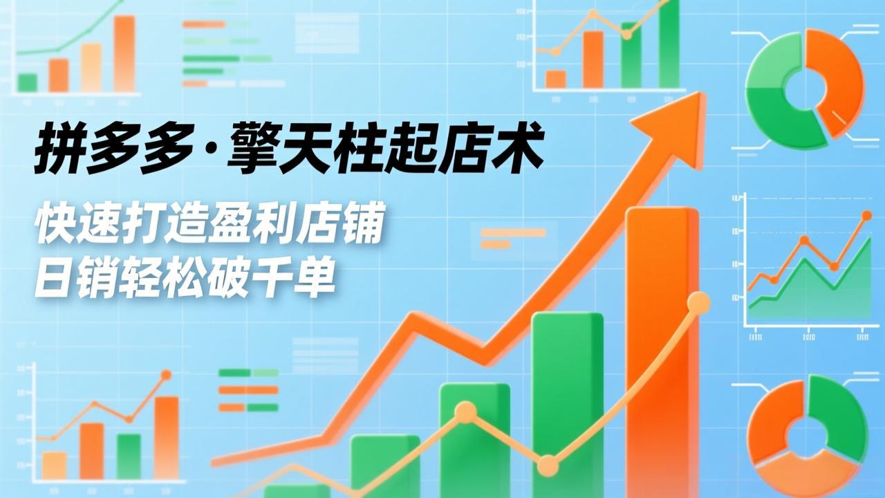 （17149期）拼多多·擎天柱起店术，爆流布局、利润起飞、不断流，快速打造盈利店铺，日销轻松破千单 - 臻优资源网