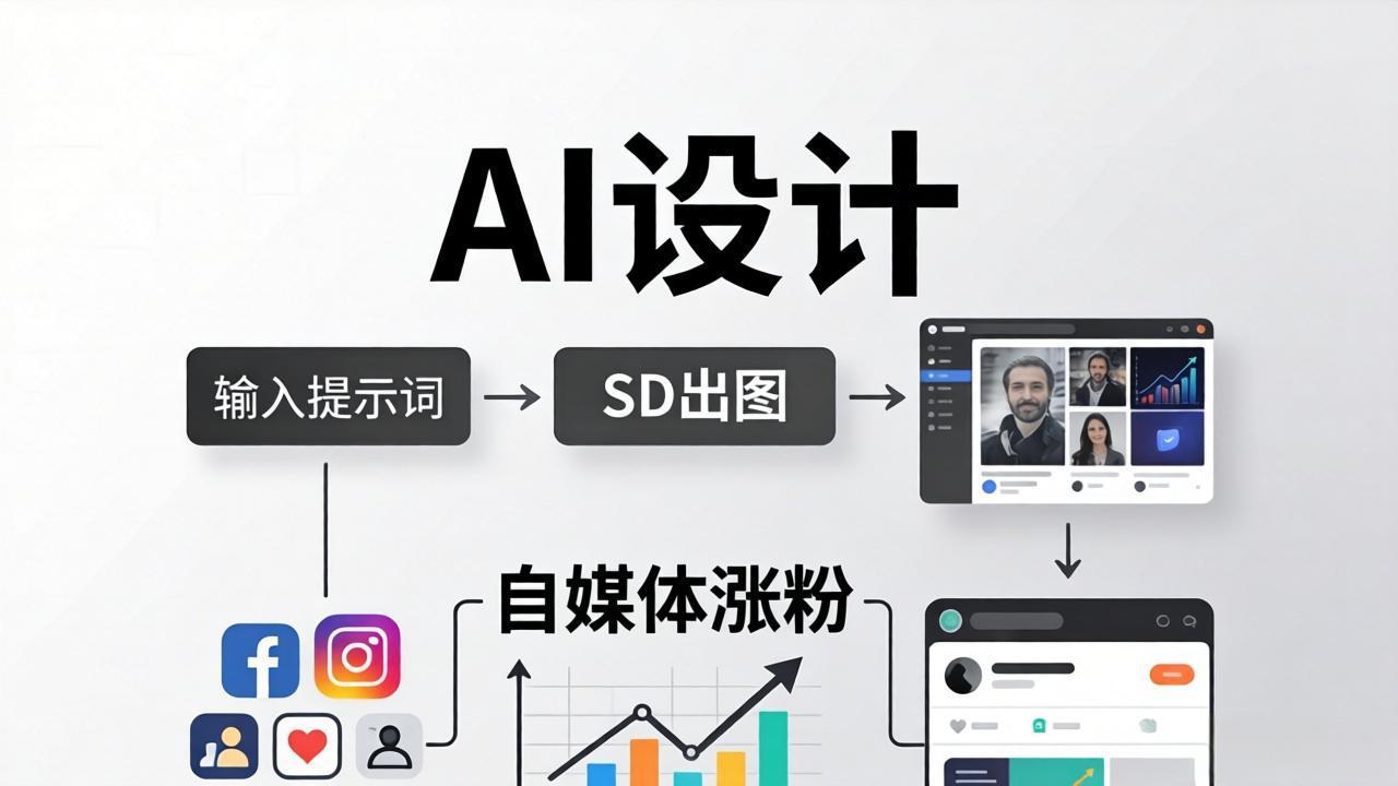 （18136期）人人都是AI设计师：SD出图+自媒体涨粉一站教学，告别图文素材焦虑，AI设计让你轻松避开内卷 - 臻优资源网