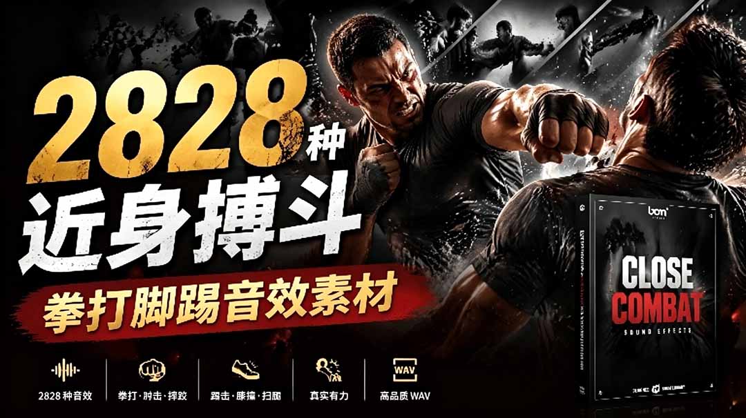 （19072期）宝藏级别音效！2828种近身搏斗拳打脚踢音效素材，全部中文分类，免解压使用  Close Combat - 臻优资源网