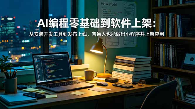 （19109期）AI编程零基础到软件上架：从安装开发工具到发布上线，普通人也能做出小程序并上架应用商店 - 臻优资源网