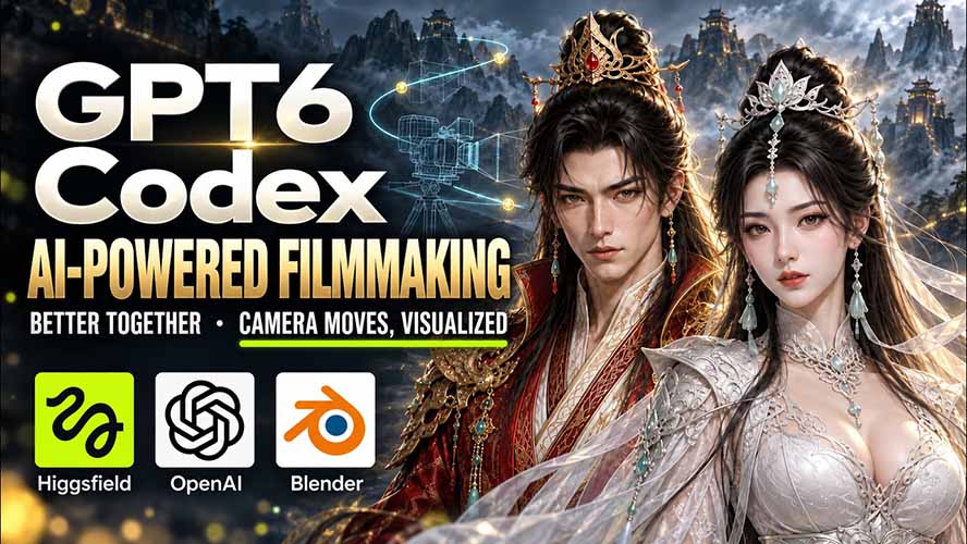 （20561期）GPT-6 Astra×Codex高智能制作视频！联手Higgsfield，运镜可视化实战 - 臻优资源网