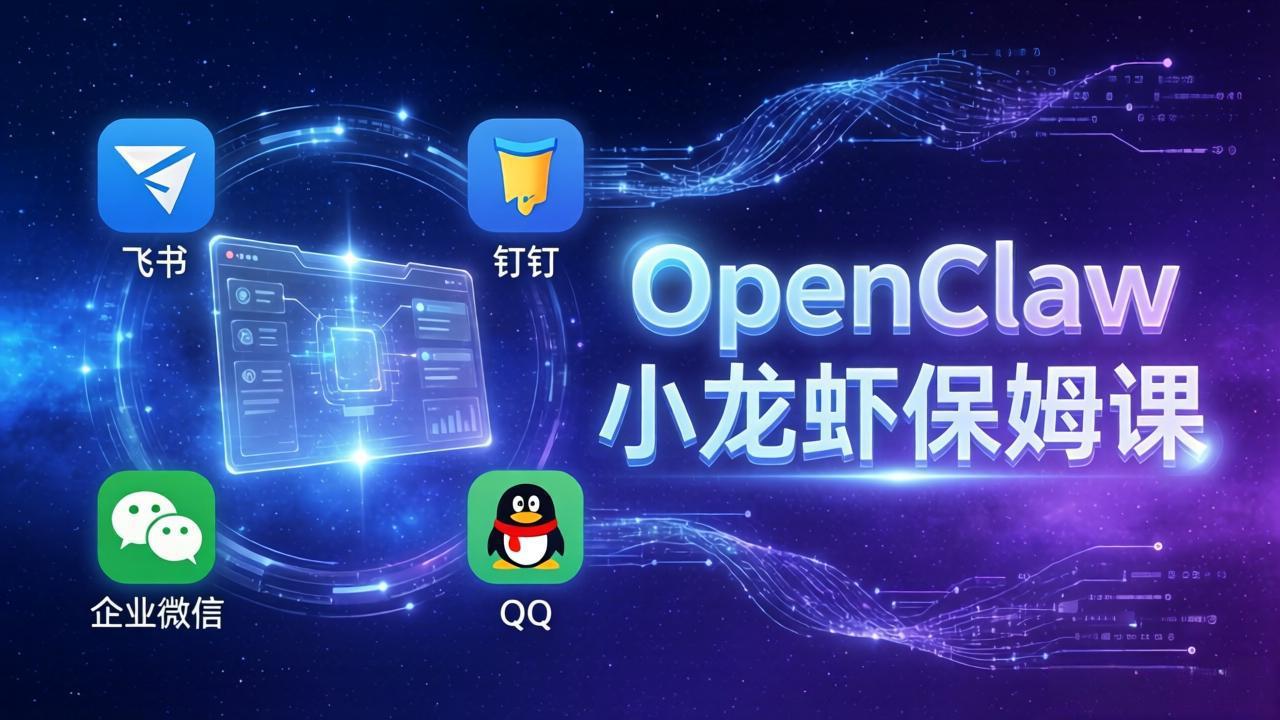 （17614期）OpenClaw小龙虾保姆课： Windows/macOS/Linux/Docker全系统安装，飞书+钉钉+企业微信+QQ 全接入 - 臻优资源网