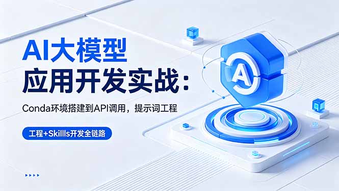 （18518期）AI 大模型应用开发实战：Conda环境搭建到API调用，提示词工程+Skills开发全链路 - 臻优资源网