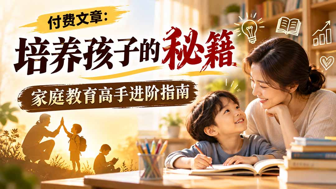 （20919期）付费文章：培养孩子的秘籍，家庭教育高手进阶指南 - 臻优资源网