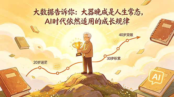（18288期）付费文章：大数据告诉你：大器晚成是人生常态，AI 时代依然适用的成长规律 - 臻优资源网