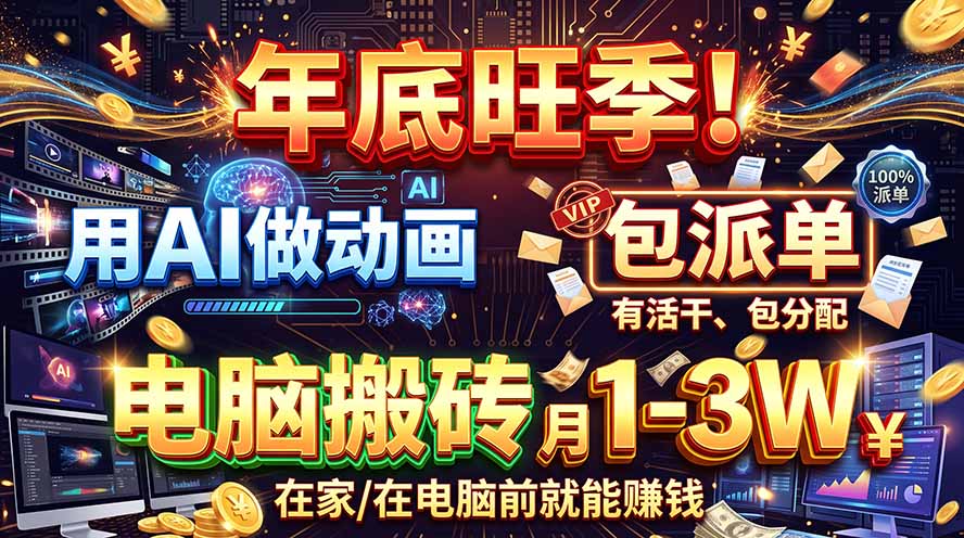 （20974期）AI代做动画，旺季捡钱！一单500-1000+，提供做单渠道，新手可做！ - 臻优资源网