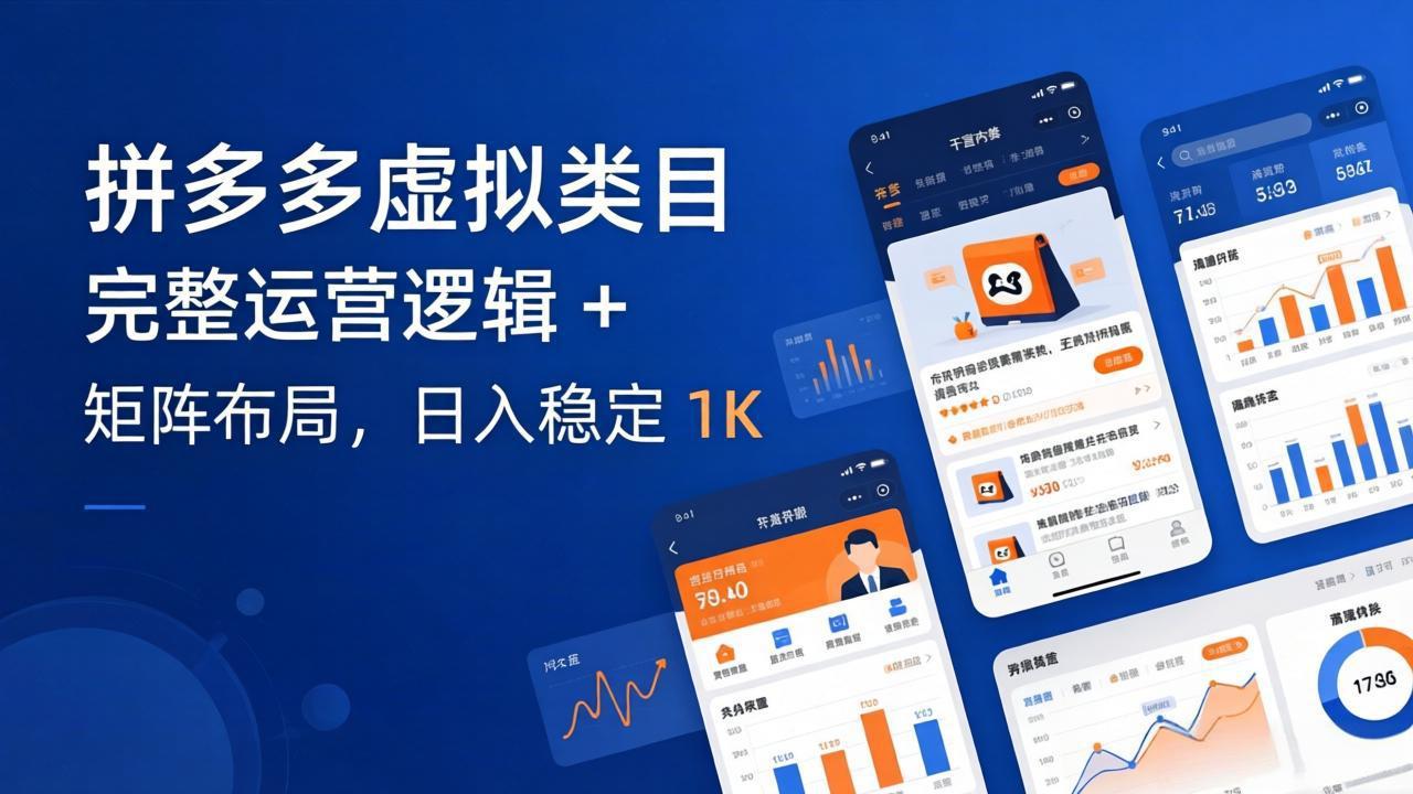 （17777期）拼多多虚拟类目干货：完整运营逻辑 + 矩阵布局，日入稳定 1K - 臻优资源网