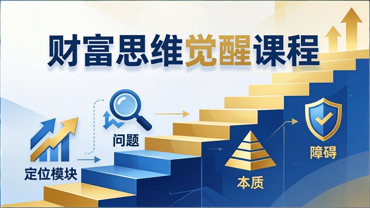(17872期)财富思维觉醒第十期:3天大课四大模块,精准定位问题看清本质,扫清人生障碍 - 臻优资源网