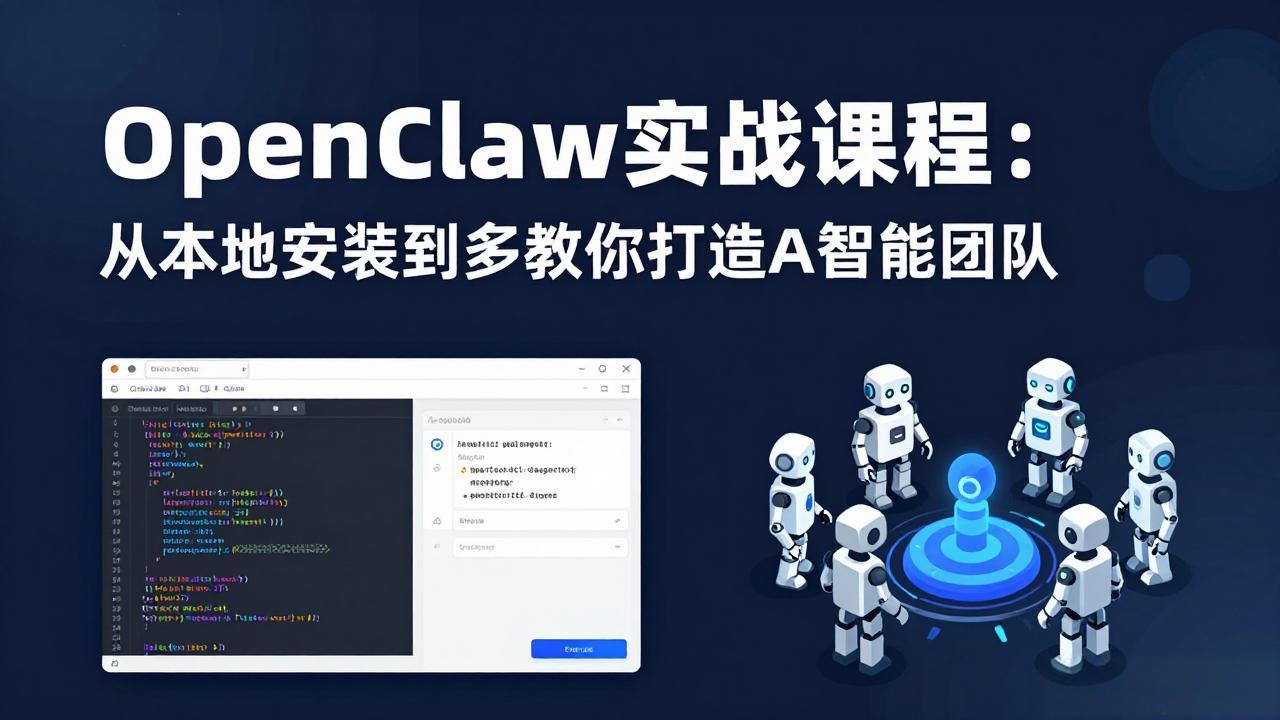 （17883期）OpenClaw实战课程：从本地安装到多Agent协同，手把手教你打造AI智能团队 - 臻优资源网