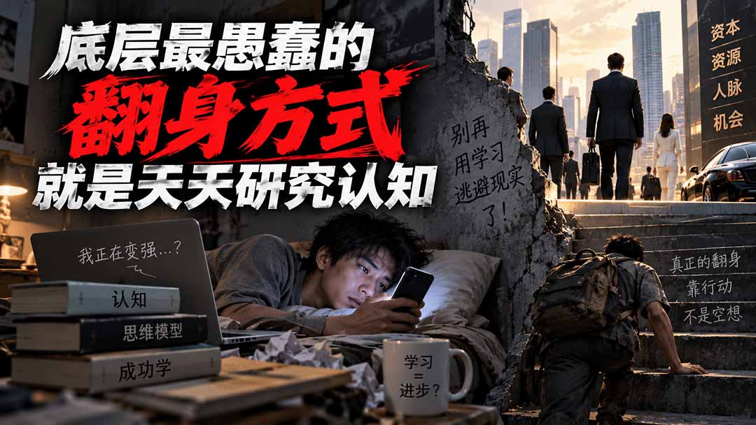 （20383期）付费文章：底层最愚蠢的翻身方式就是天天研究认知 - 臻优资源网