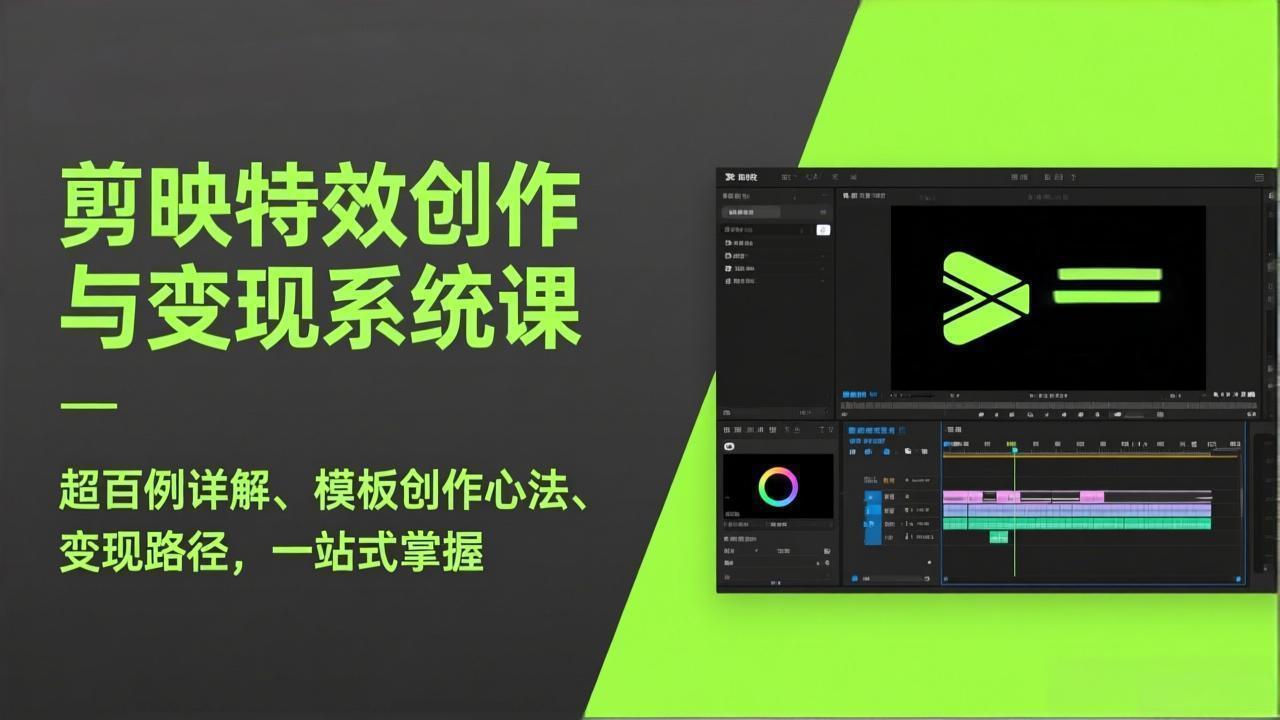 （17369期）剪映特效创作与变现系统课，超百例详解、模板创作心法、变现路径，一站式掌握 - 臻优资源网