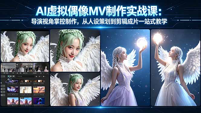 （17962期）AI虚拟偶像MV制作实战教学：导演视角掌控制作，从人设策划到剪辑成片一站式教学 - 臻优资源网