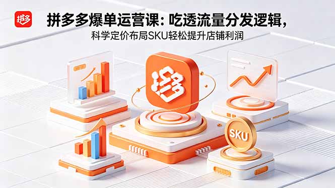 （18577期）拼多多爆单运营实战课：吃透流量分发逻辑，科学定价布局SKU轻松提升店铺利润 - 臻优资源网