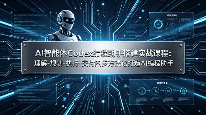 （19124期）AI智能体Codex编程助手搭建实战课程：理解-规划-执行-交付四步方法论打造AI编程助手 - 臻优资源网