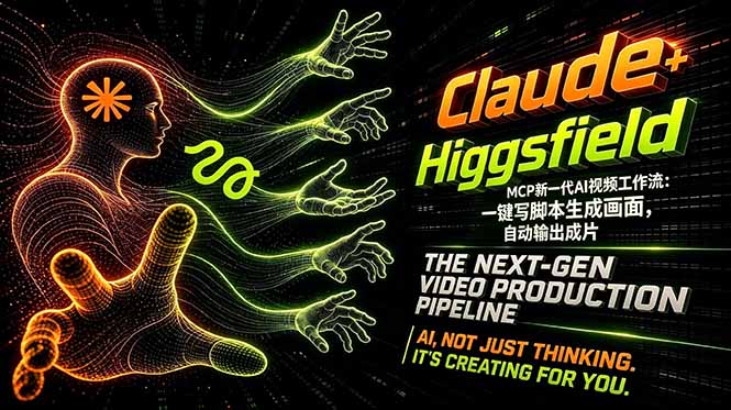 （18345期）Claude+Higgsfield MCP新一代AI视频工作流：一键写脚本生成画面，自动输出成片 - 臻优资源网