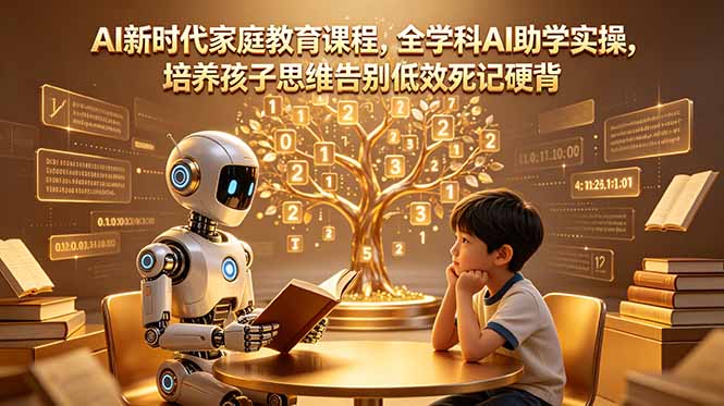（18745期）AI新时代家庭教育课程，全学科AI助学实操，培养孩子思维告别低效死记硬背 - 臻优资源网