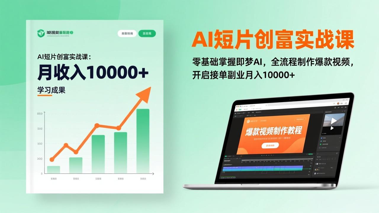 （17236期）AI短片创富实战课：零基础掌握即梦AI，全流程制作爆款视频，开启接单副业月入10000+(更新) - 臻优资源网
