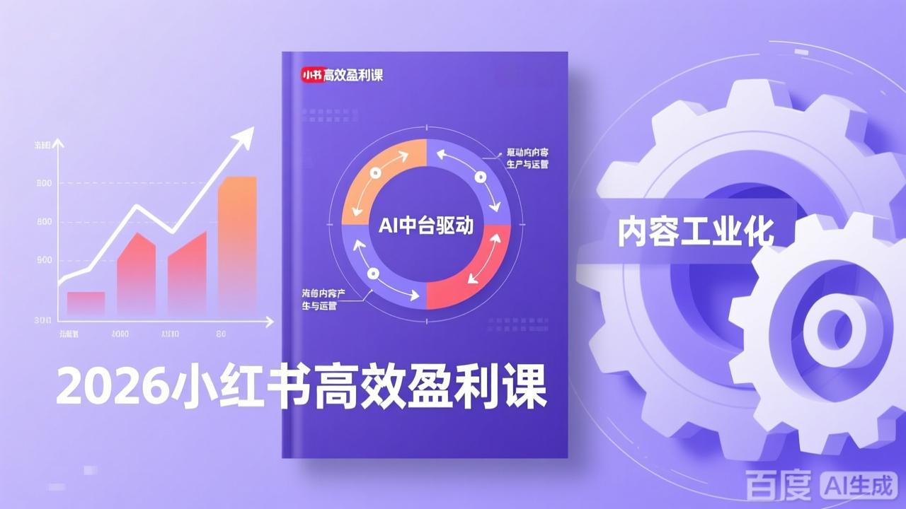 （17291期）2026小红书高效盈利课，流量双引擎+内容工业化+AI中台驱动，构建可复制的千万级营收模型 - 臻优资源网