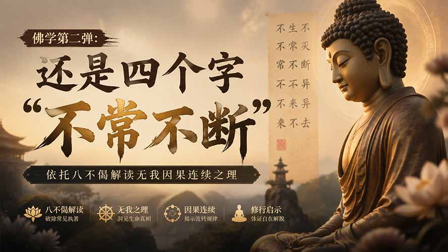 （19779期）付费文章：佛学第二弹：还是四个字“不常不断”依托八不偈解读无我因果连续之理 - 臻优资源网