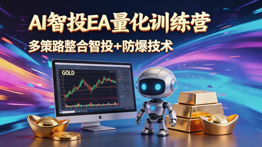 （18880期）AI智投EA量化运营技术，自动化黄金操盘技术，小白也可以轻松上手日入1000+ - 臻优资源网