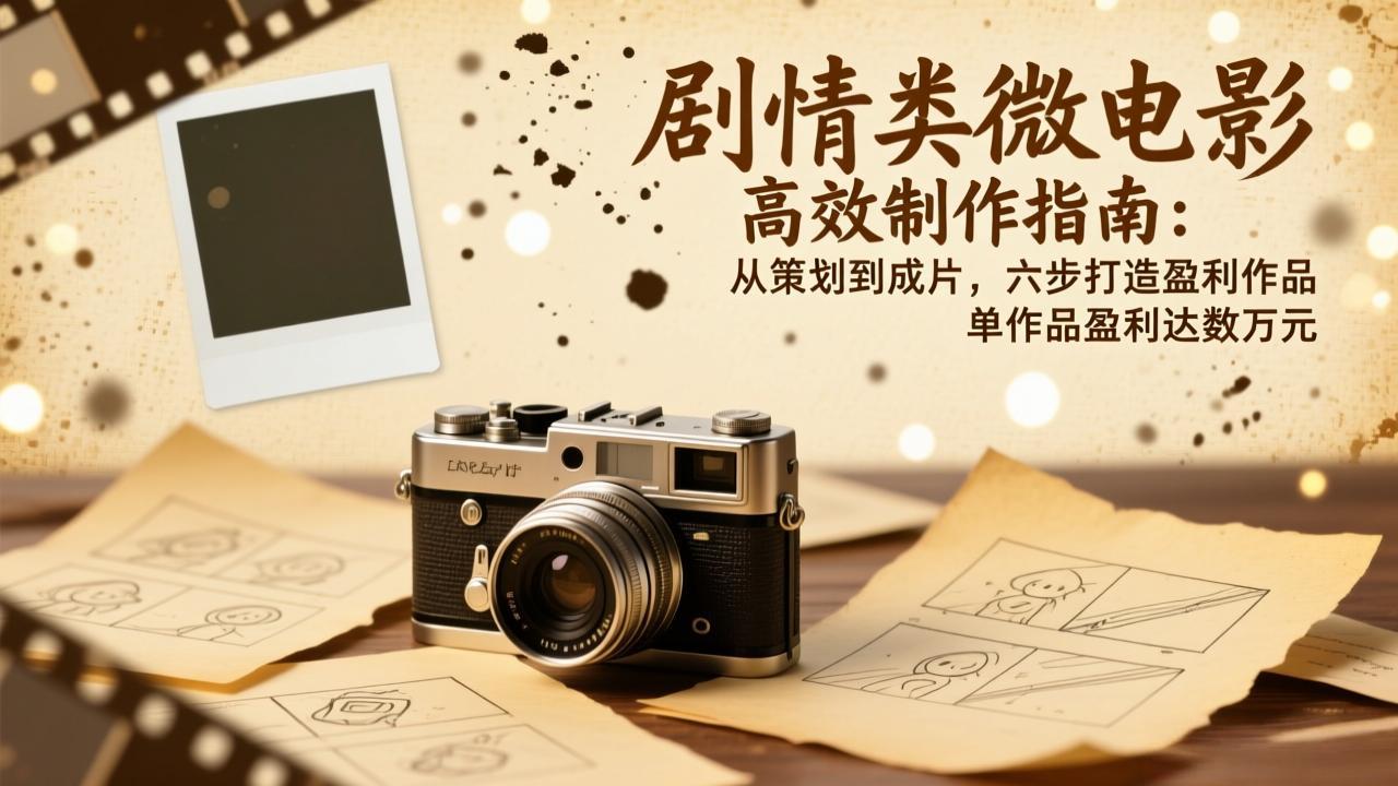 （17086期）剧情类微电影高效制作指南：从策划到成片，六步打造盈利作品，单作品盈利达数万元 - 臻优资源网