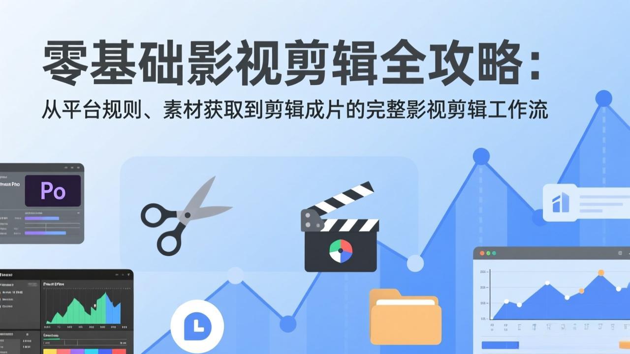(17336期)零基础影视剪辑全攻略:从平台规则、素材获取到剪辑成片的完整影视剪辑工作流 - 臻优资源网