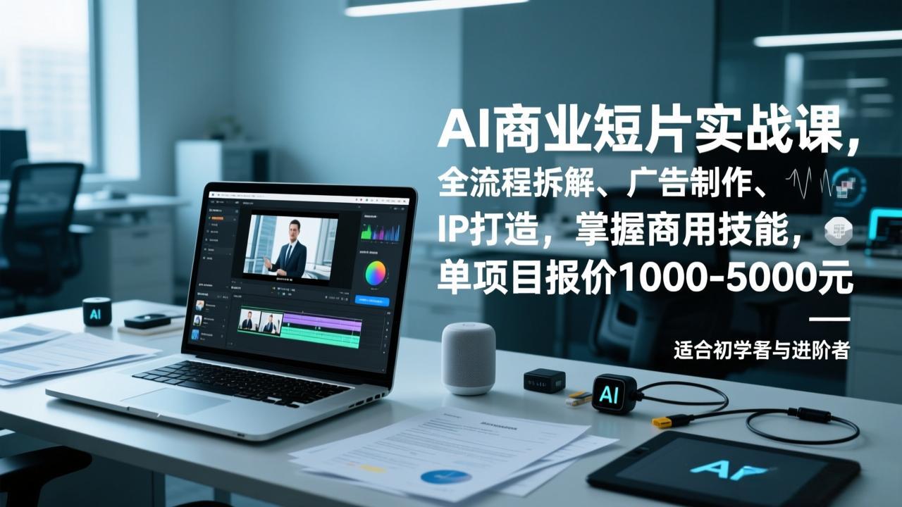 （17051期）AI商业短片实战课，全流程拆解、广告制作、IP打造，掌握商用技能，单项目报价1000-5000元 - 臻优资源网