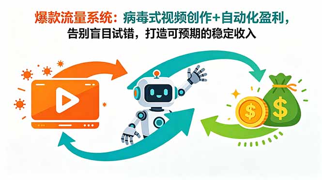 （18882期）爆款流量系统：病毒式视频创作+自动化盈利，告别盲目试错，打造可预期的稳定收入 - 臻优资源网