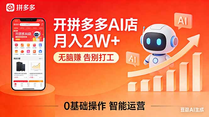 （17947期）开一家拼多多AI店，月入2W+，无脑赚，告别打工，附SOP手册 - 臻优资源网