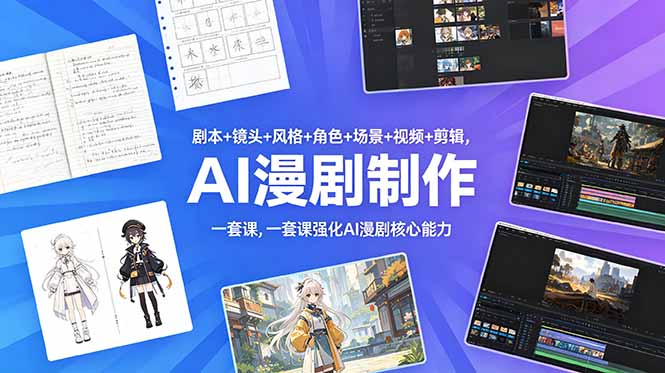（18734期）剧本+镜头+风格+角色+场景+视频+剪辑，一套课强化AI漫剧核心能力 - 臻优资源网