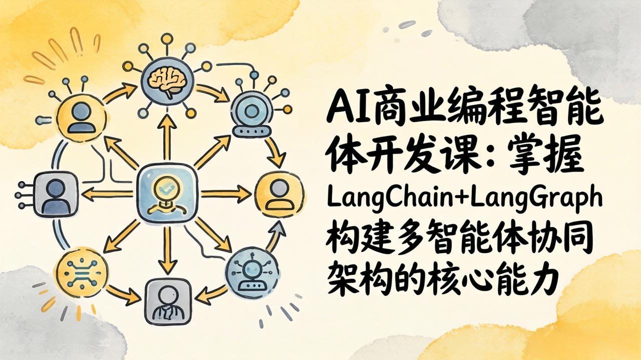 （17608期）AI商业编程智能体开发课：掌握LangChain+LangGraph构建多智能体协同架构的核心能力 - 臻优资源网