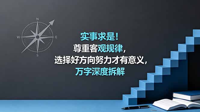 （18744期）付费文章：实事求是！尊重客观规律，选择好方向努力才有意义，万字深度拆解 - 臻优资源网