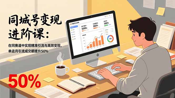 （17015期）同城号变现进阶课：在同城赛道中实现精准引流与高效变现，单店月引流成交额提升50% - 臻优资源网
