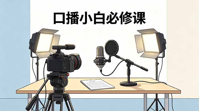 （18428期）口播小白必修课：录像收音灯光设备+脚本撰写，搭专业级录制场景 - 臻优资源网