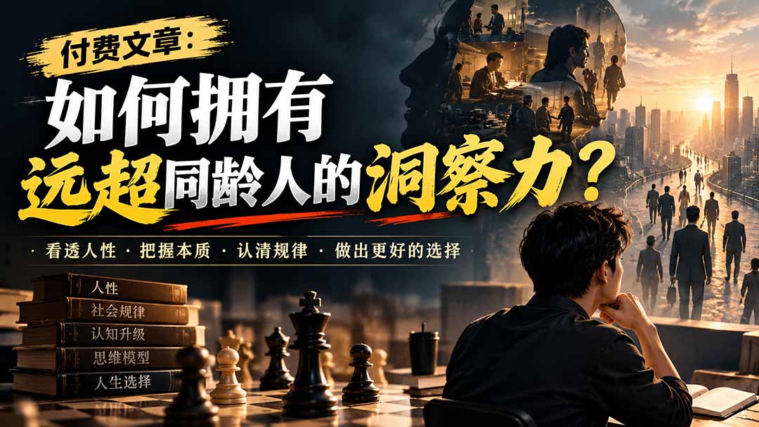 （20976期）付费文章：如何拥有远超同龄人的洞察力？ - 臻优资源网