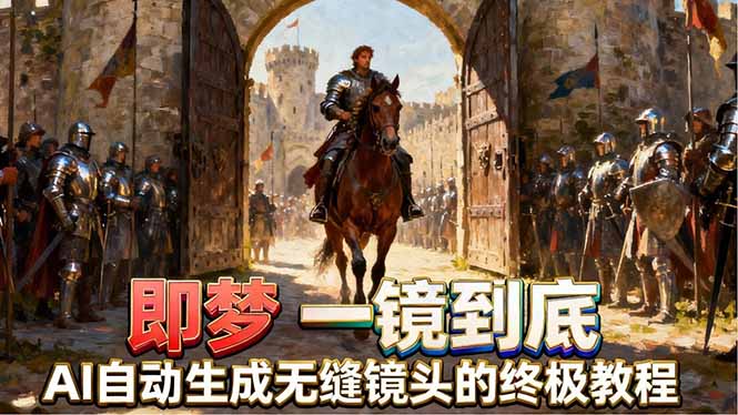 （18241期）即梦AI一镜到底终极教程，智能补帧+运镜技巧，AI自动生成无缝丝滑长镜头高效出片 - 臻优资源网
