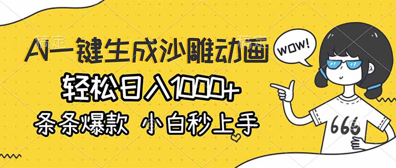 （17240期）AI一键生成沙雕动画，轻松日入1000+，条条爆款，小白秒上手 - 臻优资源网