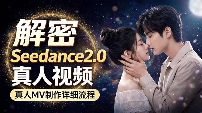 （18289期）Seedance 2.0电影级真人 MV全流程拆解：提示词、运镜、粒子特效，手把手实操 - 臻优资源网